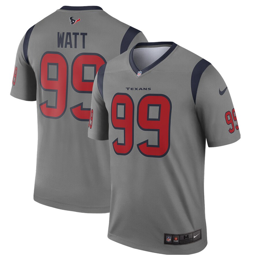 Men Houston Texans #99 Watt grey Nike Limited NFL Jerseys->houston texans->NFL Jersey